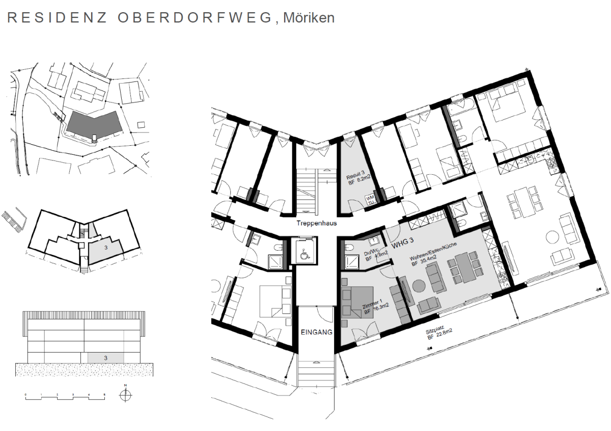 Plan Erdgeschoss 2 ½-Zimmer-Wohnung 3